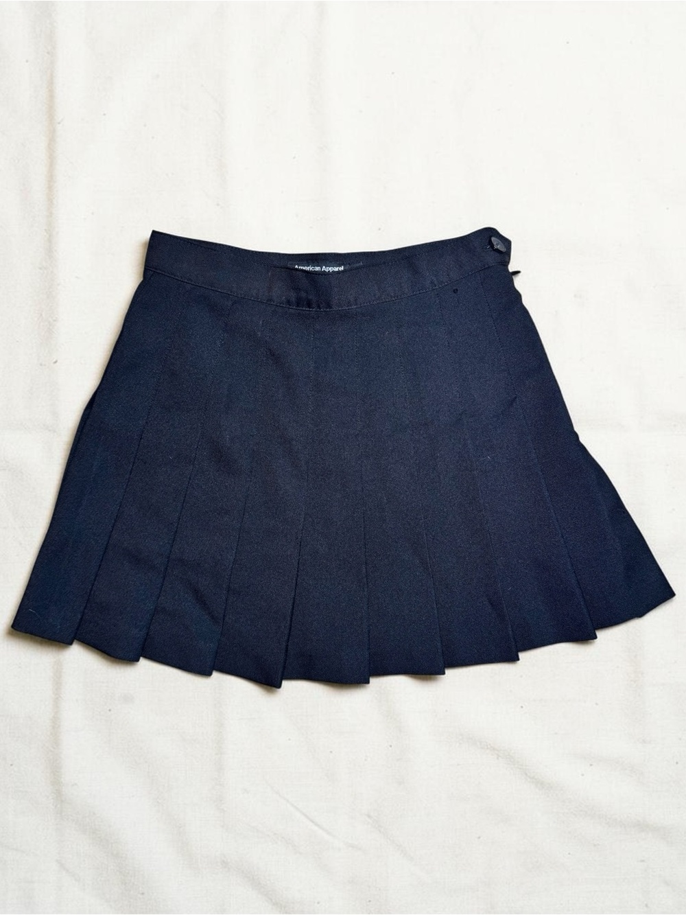 American Apparel Black Pleated Mini Skirt